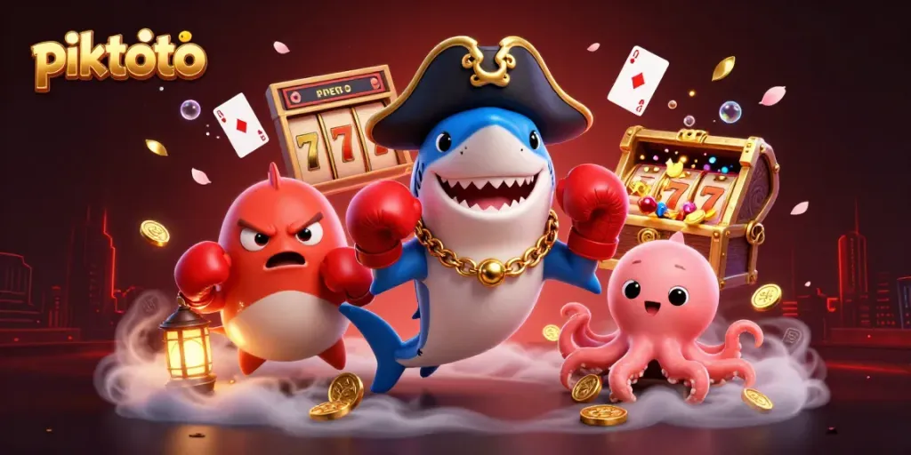 Engage in thrilling piktoto gambling with immersive cartoon elements and vibrant casino visuals.