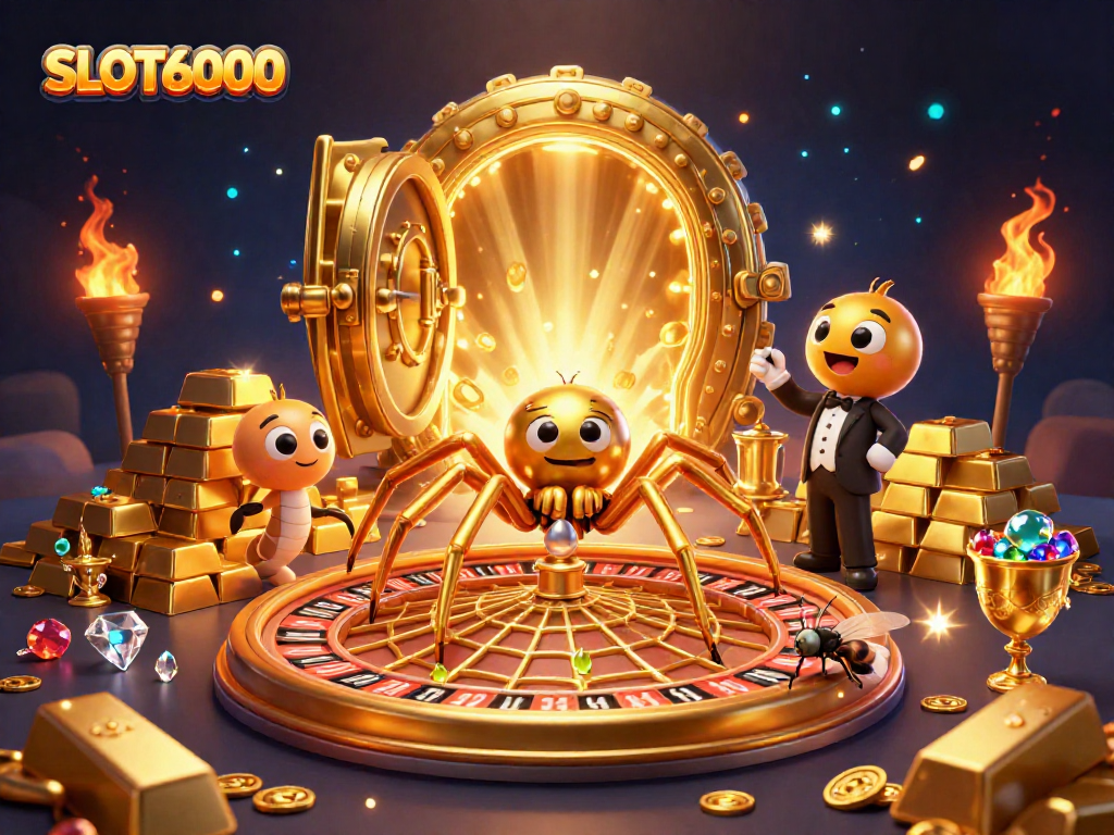Mencoba peruntungan di SLOT6000 dengan karakter menarik dan elemen kasino, menangkan harta karun berkilau.