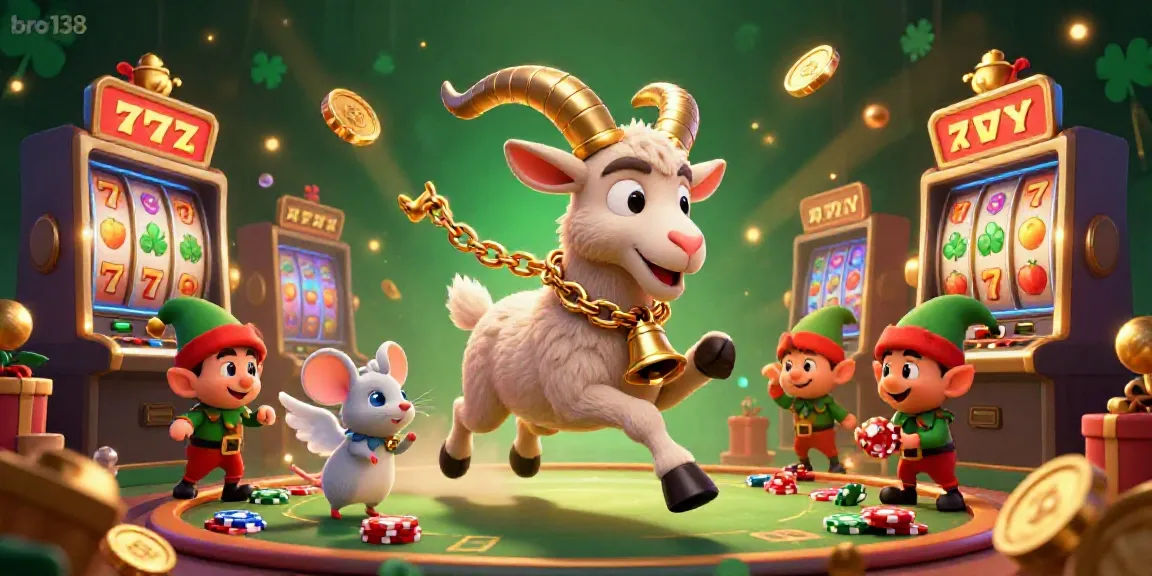 Experience dynamic wins at bro138 with a fun casino scene blending holiday charm and gaming elements.