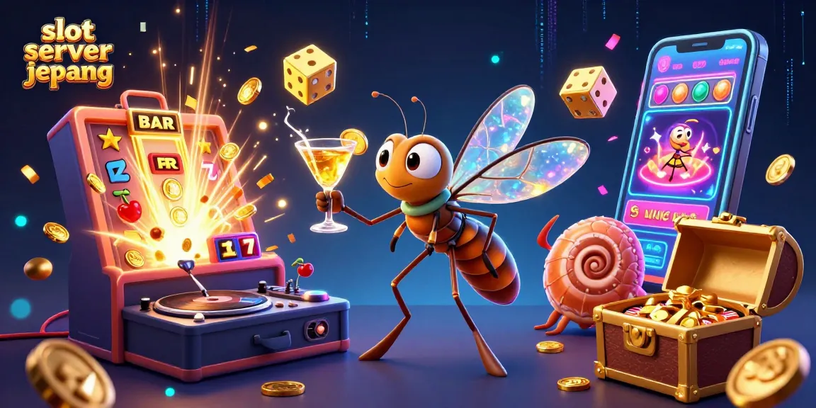 Spin to win at a slot server jepang with animated casino elements and vibrant 3D characters.