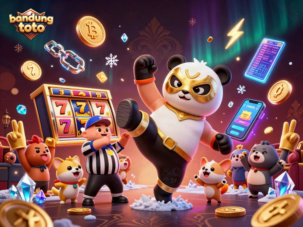 Engage in exciting games at bandung toto featuring a vibrant 3D cartoon illustration.